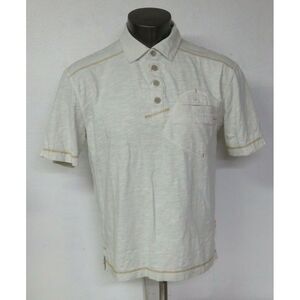 Mens Crocs Polo Shirt Size‎ Medium M Short Sleeve Cotton Light Green Orange